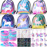 12 Sets Unicorn Party Favors Birthday Supplies for Girls Drawstring