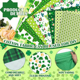 100 Pcs 10 x 10 Inch St Patrick's Day Fabric Squares Bundles Irish