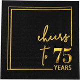 Cheers to Years Cocktail Napkins - 50 PK - 3-Ply Birthday Napkins 5x5
