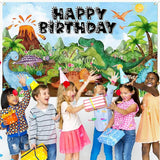 Avezano Dinosaur Birthday Banner for Kids Watercolor Dinosaur Happy