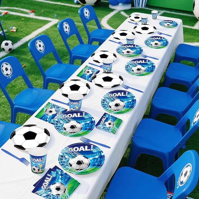 REDWORD Soccer Party Decorations 120Pcs Soccer Birthday Party