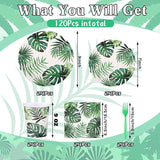 120 Pcs Hawaiian Party Decorations Supplies Tropical Palm Leaves