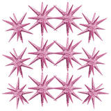 Pink Star Balloons 12pcs Foil Mylar Balloons Cone Spike Explosion Star