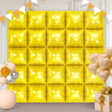 Gold Square Foil Balloons 25 Pcs Metallic Gold Balloons Wall Backdrop