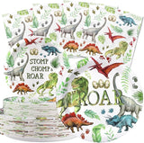 40 Guests Dinosaur Party Decorations Set Dino Birthday Plates and