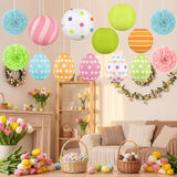 14Pcs Easter Party Decorations Set for Home Spring Egg and Round
