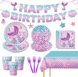 122Pcs Mermaid Birthday Party Decorations Set Mermaid Party Supplies