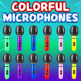 Inflatable Microphones for Parties - (Pack of 72) 10-inch Neon Colors