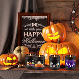 Halloween Scented Candles Set 4 Pack 7oz Each Soy Wax Candles with
