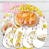 96Pcs Pink Bee 1st Birthday Party Supplies Honey First Bee Girls