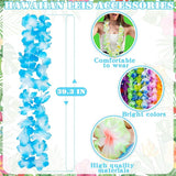 100pcs Luau Party Decorations, Silk Hawaiian Leis Tropical Flower