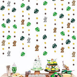 Two Wild Birthday Party Decorations Brown Gold Circle Dot Palm Leaf