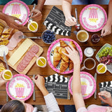 180 Pcs Movie Night Party Supplies Pink Movie Theme Birthday
