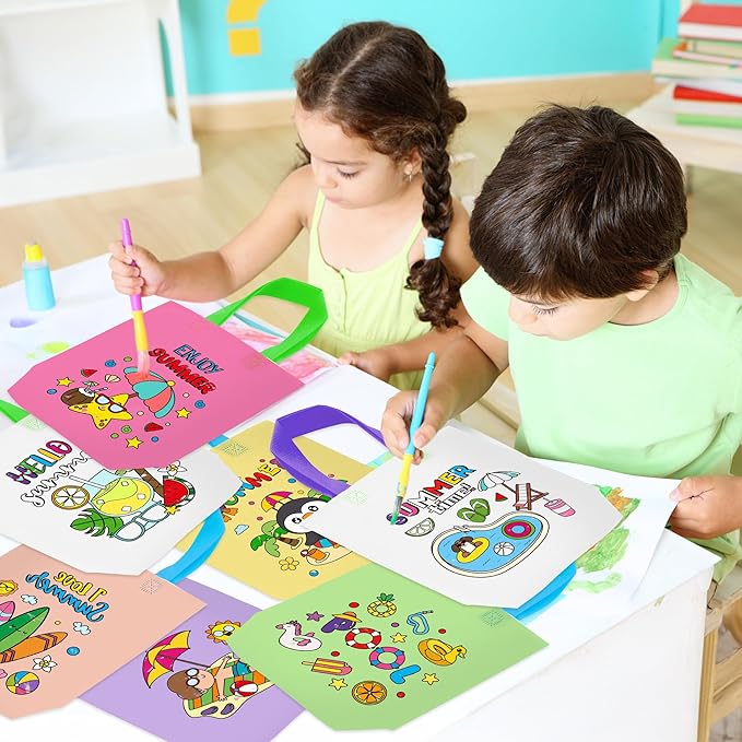 Summer Coloring Goodie Bags for Kids 24Pcs Hello Summer Beach Bulk