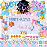 Free Throws or Pink Bows Gender Reveal Decorations 169 PCs Boy or