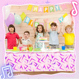 Gilprop 4 Pcs Kpop Pink Lightning Crack Birthday Party Tablecloth
