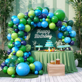 Blue Green Balloon Arch Kit Dinosaur Balloon Garland Kit with Fruit
