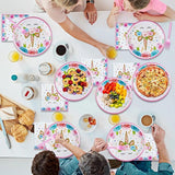 96 Pcs Unicorn Party Plates and Napkins Set Include Magical Unicorn