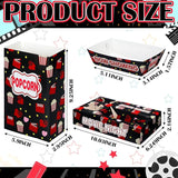 72 Pcs Movie Night Supplies Paper Movie Snack Trays Set Include 24