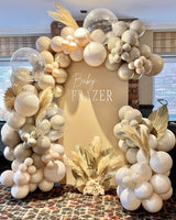 Ivory White Cream Nude Balloons - 84 Pcs Arch Kit (5 inch, 12 inch, 18