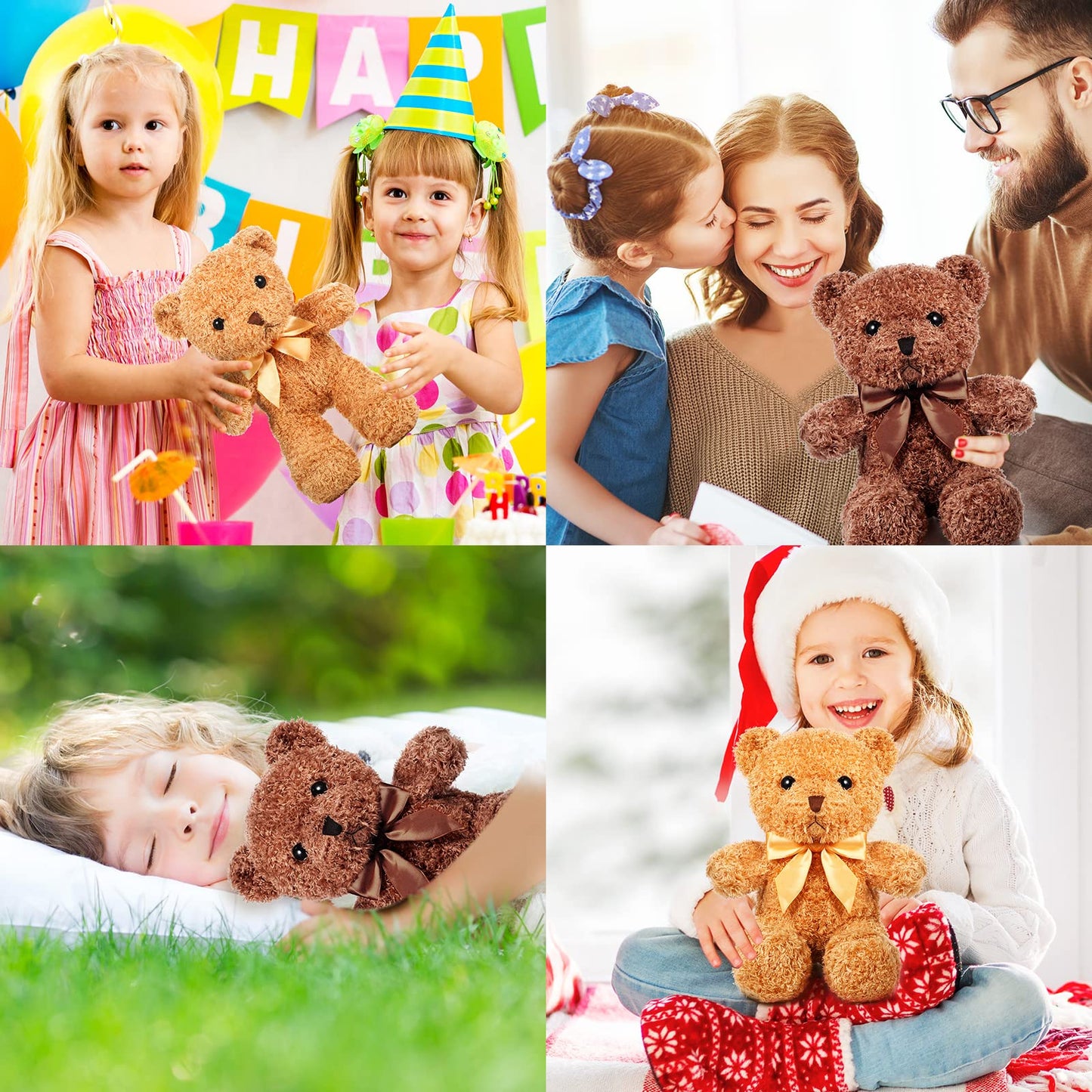 HyDren 5 Pcs Bears Stuffed Animal Soft Plush Toys Valentine 12 Inches