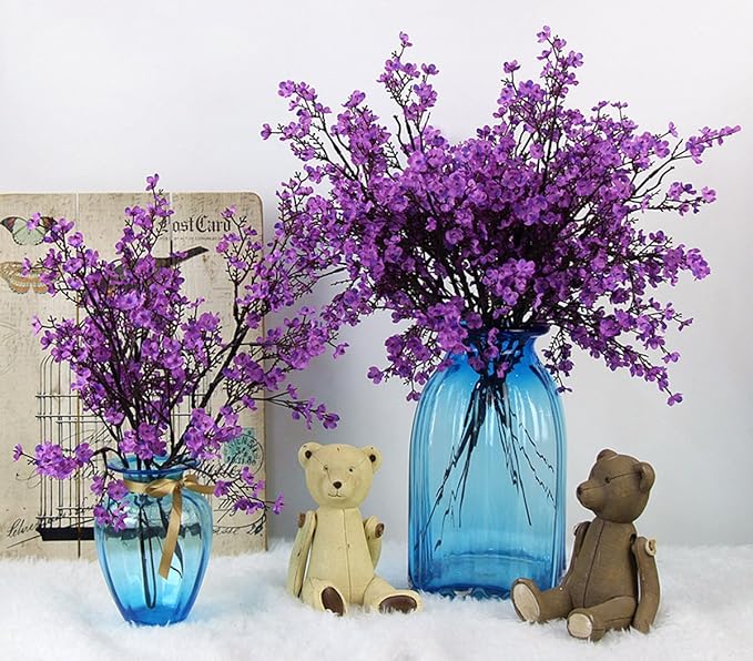 20pcs Babys Breath Artificial Flowers Gypsophila Bouquet Bulk Fake