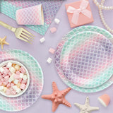 96Pcs Mermaid Plates Party Supplies Kpop Paper Plates and Napkins