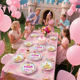 98 Pcs Princess Birthday Party Supplies Four Ever a Princess Plates