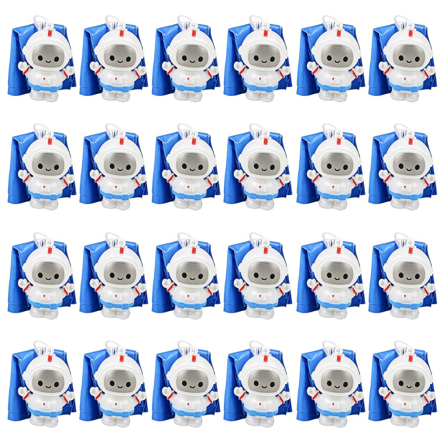 ArtCreativity Mini Astronaut Paratroopers, 24-Pack Parachute Toys for