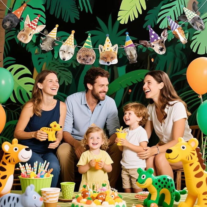 Safari Animals Happy Birthday Banner Wild Animal Banners Party Animal