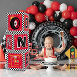 Race Car 1st Birthday Party Supplies Red Yellow Black Balloon Box