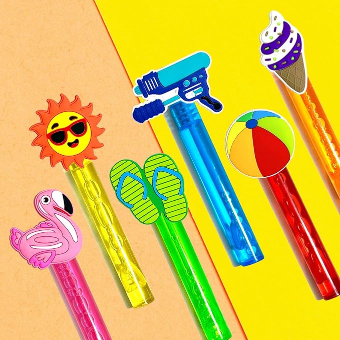 Pool Party Favors 24Pcs Summer Bubble Wands for Kids Beach Bubble