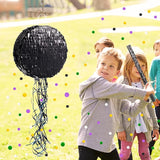 Black Round Piñata for DIY Halloween Black Moon Piñata for Kids DIY