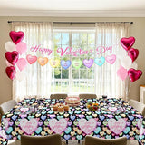 Valentines Day Party Decorations Black Happy Valentine's Day Plates