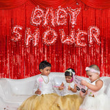 5 Pack Red Streamers Party Backdrop Christmas Decorations Foil Fringe