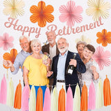 Retirement Party Decorations Women Pink Orange Happy Retirement