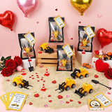 12 Set Construction Party Favors Truck Vehicle Set with Sand