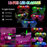 156 PCS Glow in the Dark Valentines Day Party Supplies, 12 Light Up