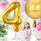 KatchOn, Gold Number 4 Balloons - Big, 40 Inch | 4 Birthday Balloon