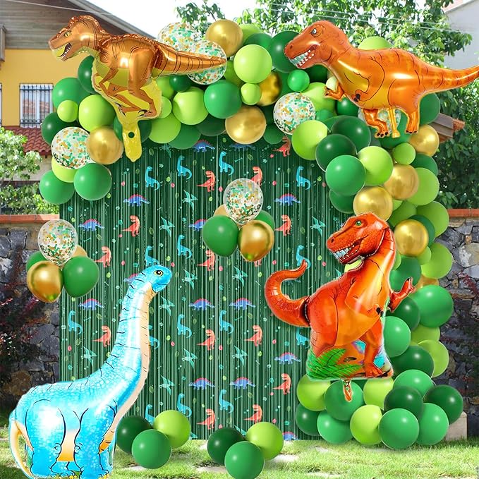 95pcs Dinosaur Birthday Party Decorations for Boys Jungle Safari
