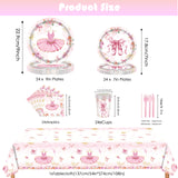 GalaHub 193Pcs Ballerina Birthday Party Decorations for 24 - Ballet