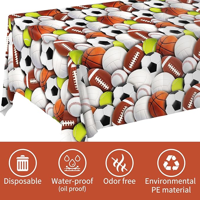 Sports Themed Party Pack 2 Pack Boys Birthday Decorations Disposable