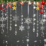 Christmas Tree Decoration Crystal Ornaments - 48pcs Acrylic Christmas