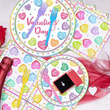 100 Pcs Valentine's Day Tableware Party Supplies Disposable