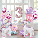 16 Pcs Unicorn Balloons Kit for Birthday Party Decorations 2 Self