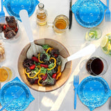 96Pcs Ocean Theme Party Plates and Napkins for Under the Sea Bubbles