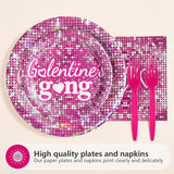 200Pcs Galentine's Day Party Supplies Happy Valentine Hot Pink