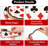 147 PCS Casino Party Supplies Set for 16 Guests Disposable Plates