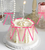Pink Bow Cake Topper Pink Ribbons Bows for Cake Decorating Pink