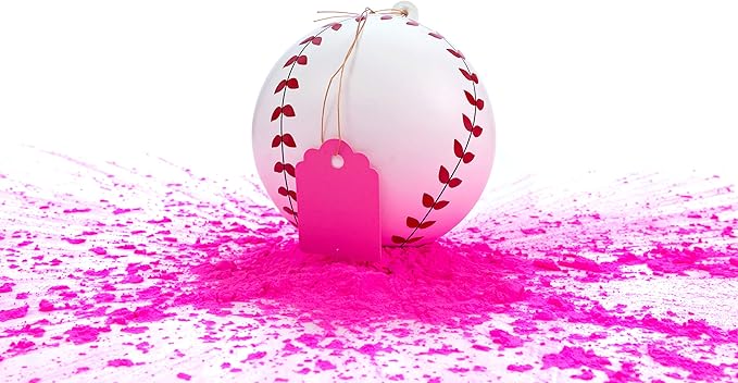Winsharp Gender Reveal Baseball Single Balls Exploding Pink and/or